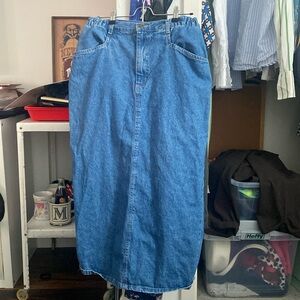 Maxi denim skirt